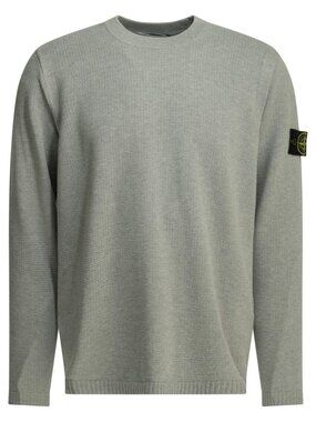 Stone Island Crew-Neck Sweater With Logo Tag Size M Men